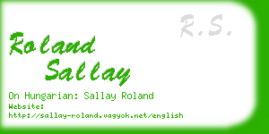 roland sallay business card